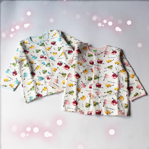 爱婴宝童装男童样品处理空气棉上衣女宝家居空气棉单件上衣不退换