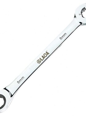 老A(LAOA)LA150608梅开两用双棘轮扳手O固定头梅花开口扳手多功