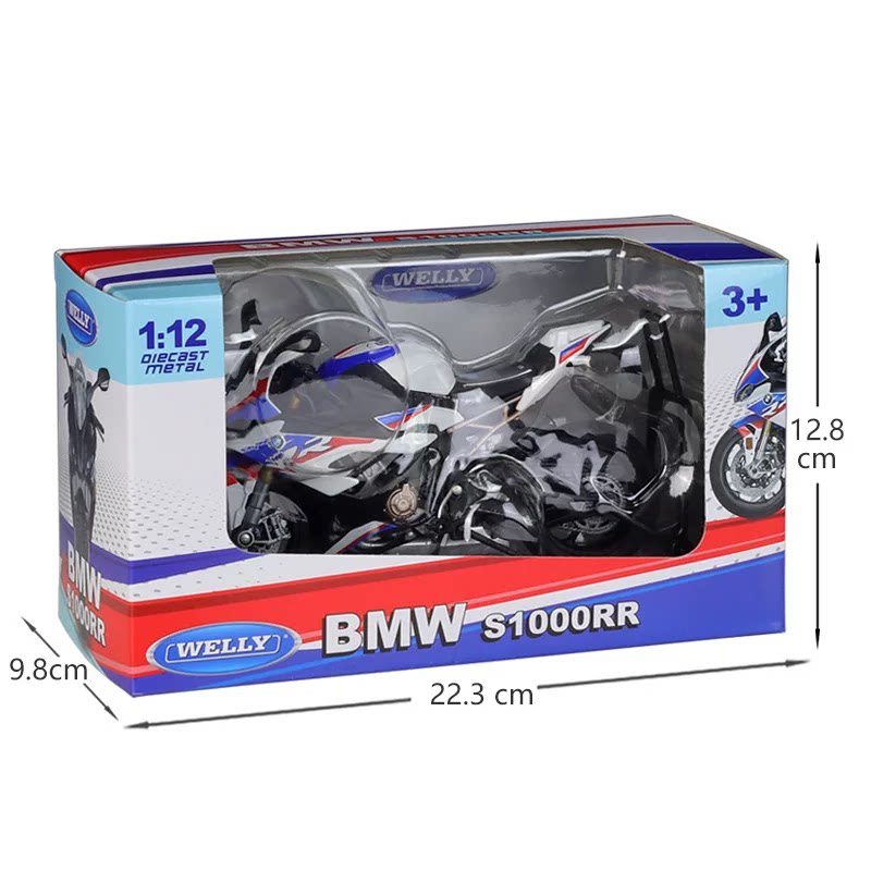 1：12威利 宝马 BMW S1000KR摩托车仿真合金机车模型收藏展示摆件