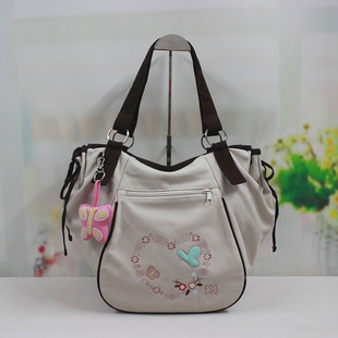 ESQ纯棉帆布包女包 60374 蝶恋花单肩包