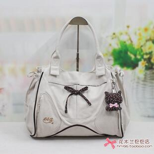 ESQ纯棉帆布包 60402 剪影淑女大单肩包女包
