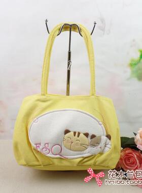 【ESQ正品】纯棉帆布包爱心女款单肩包女包*36034