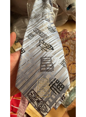 商务风灰色斜纹纳米领带现货