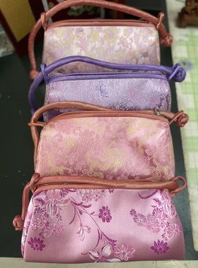 礼品 包包 南京云锦 手包 包袋 绿色喜鹊登梅手拎时装包 生日送礼