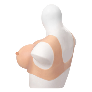弘姗夏季款圆领镂空义乳假胸cos男用cd变装用品硅胶轻便款假奶子