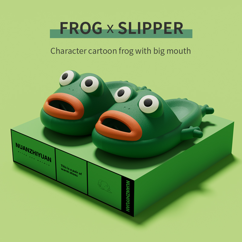 青蛙拖鞋女夏季可爱卡通搞怪室内居家用浴室外穿夏天凉拖鞋踩屎感