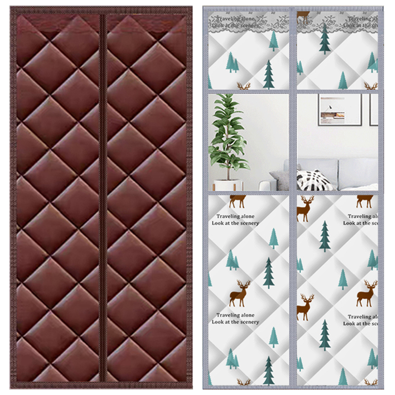 棉门帘冬季保暖防风加厚家用空调隔断音挡寒温隔热冷磁性自吸门帘