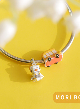 925银元气鸭子卡通串珠