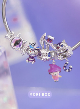 爱丽丝梦游仙境925银beads串珠