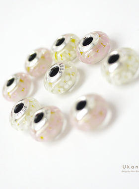 diy浪漫手工花瓣琉璃珠