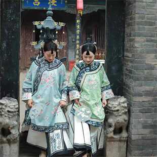 徽商女清汉马面裙套装晋商少奶奶满氅衣复古风旗服宽袖服饰两件套