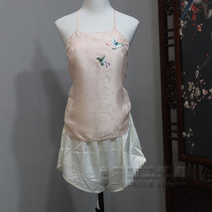 带胸垫新中式内衣日常抹胸刺绣花肚兜古风睡衣家居服吊带内搭