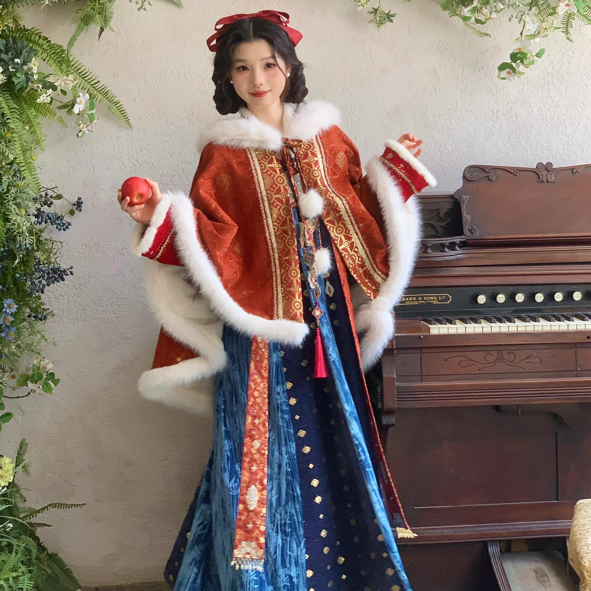 新中式冬汉服，绒暖雅致显国风