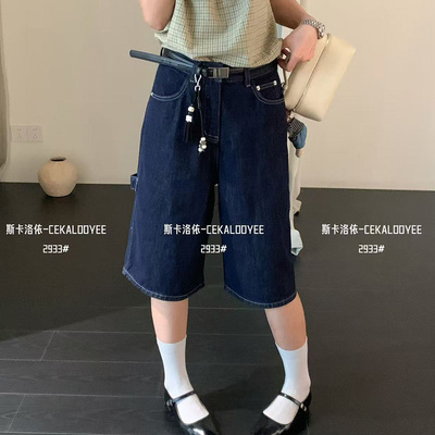 CKLY斯卡洛依中腰牛仔短裤五分裤