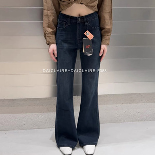 拖地裤 女弹力喇叭裤 F383高腰显瘦微喇牛仔裤 代嘉儿daiclaire新款