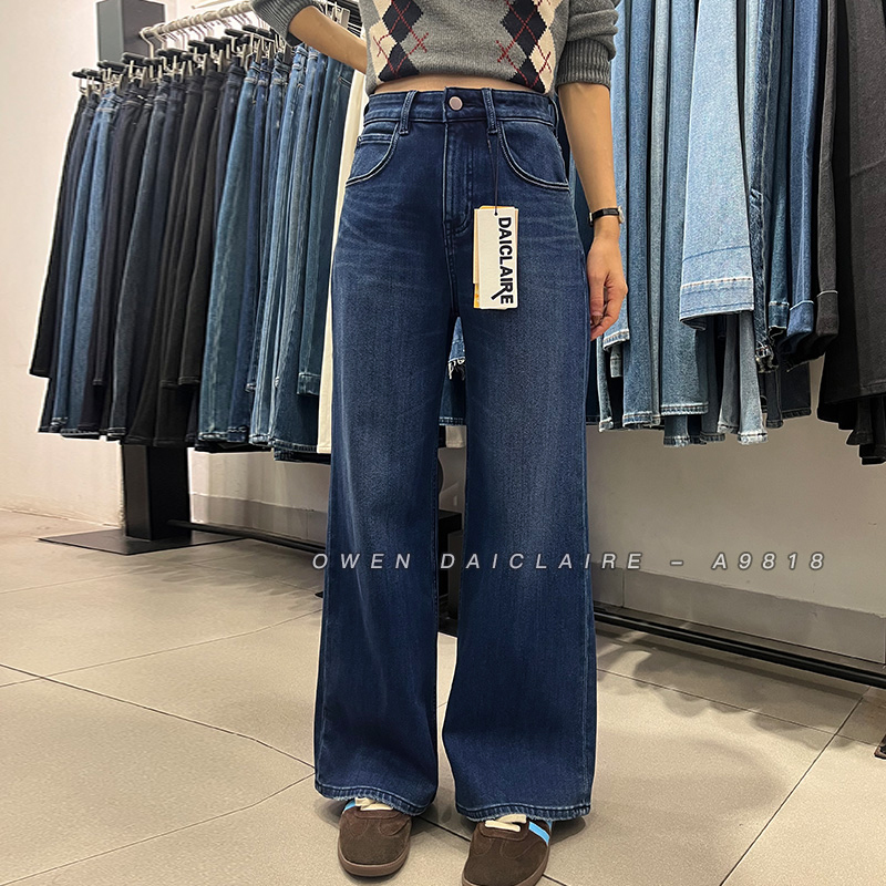 代嘉儿高腰Q暖绒弹力宽松阔腿裤