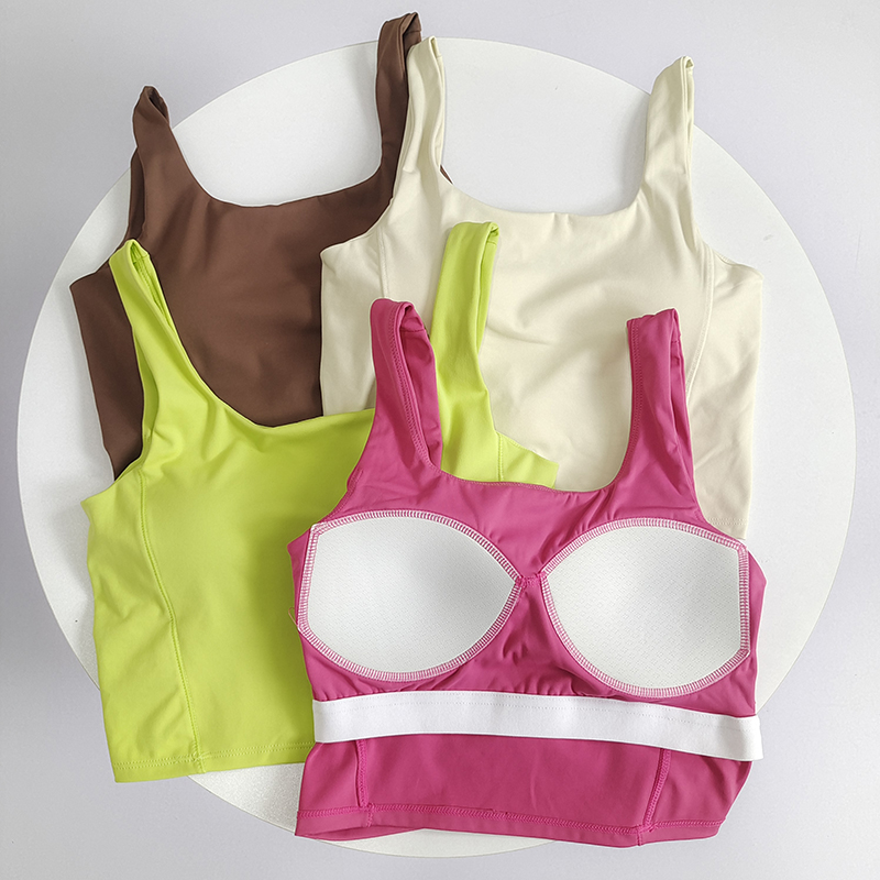 一体式运动内衣防震健身背心