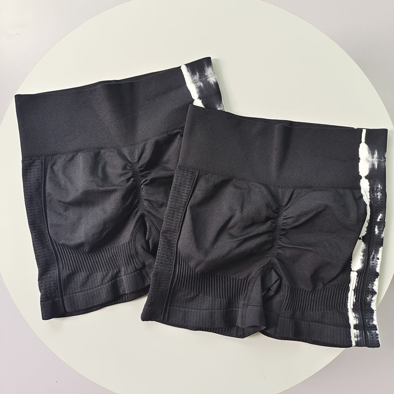 紧身高腰提臀扎染健身裤收腹女