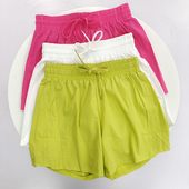 健身高腰薄款 夏季 外穿 速干女松紧带透气运动短裤 休闲防走光短裤