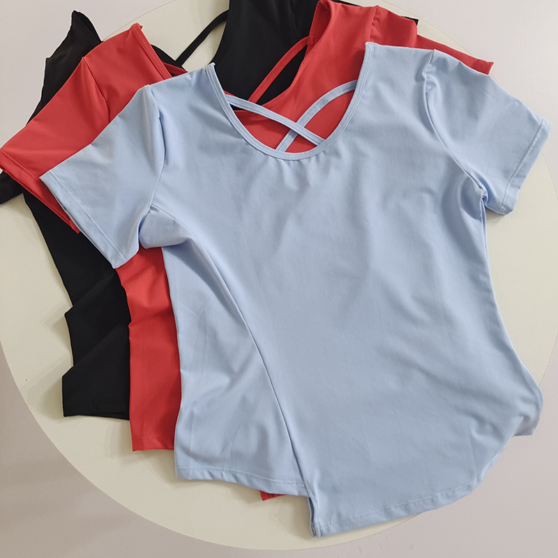 短袖速干女紧身T恤瑜伽服透气