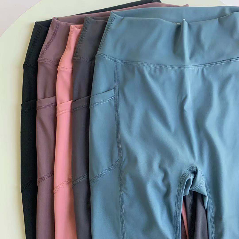 女夏季薄款口袋五分骑行裤弹力裤