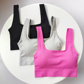 跑步防震大U型背心式 聚拢定型瑜伽宽肩带内衣健身无钢圈运动文胸