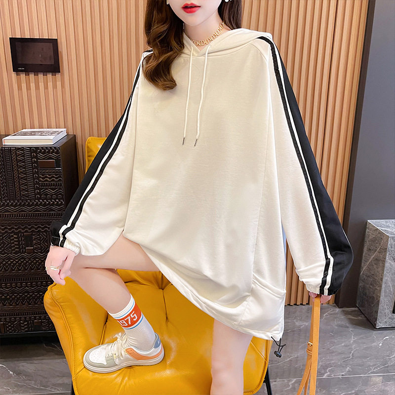 2025韩版宽松春秋薄款设计感小众潮ins炸街连帽套头长袖卫衣女潮