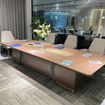 桌感黑胡桃木会议洽谈现代