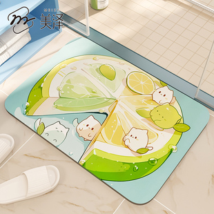 卫生间地垫厕所门口家用硅藻泥吸水垫免洗专用防滑垫浴室耐脏脚垫