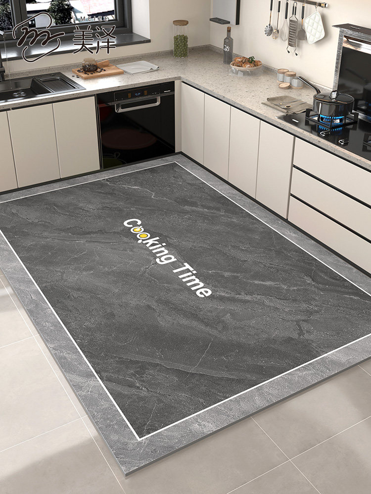 地垫厨房专用防滑防油满铺脚垫2025新款皮革门垫耐脏可擦免洗地毯