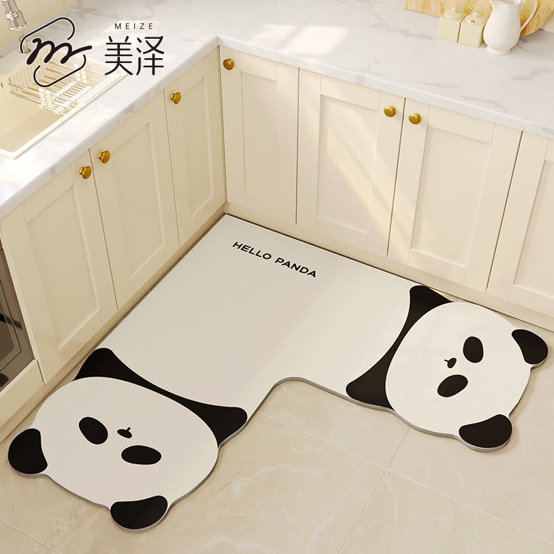 厨房专用地垫2025新款防滑防油地毯家用免洗可擦脚垫硅藻泥吸水垫