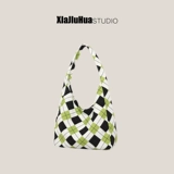 Шахматы, шоппер, вместительная и большая сумка на одно плечо, новая коллекция