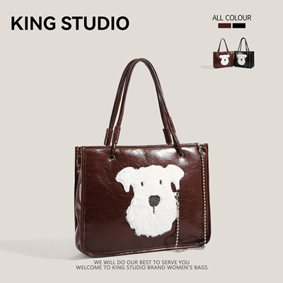 西高地大容量包女2025秋冬新款潮学院风单肩托特包休闲上课通勤包