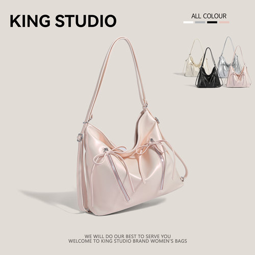 蝴蝶结双肩包包女式2025新款潮时尚韩国托特包休闲大容量单肩背包