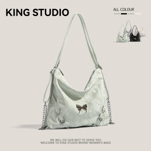 小众设计多功能双肩包女2025新款潮大容量百搭通勤单肩斜挎托特包