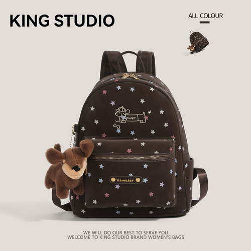 可爱卡通腊肠狗双肩包女学生背包