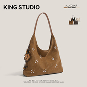 小众刺绣花朵包包女2025秋冬新款 大容量时尚 单肩包百搭通勤托特包