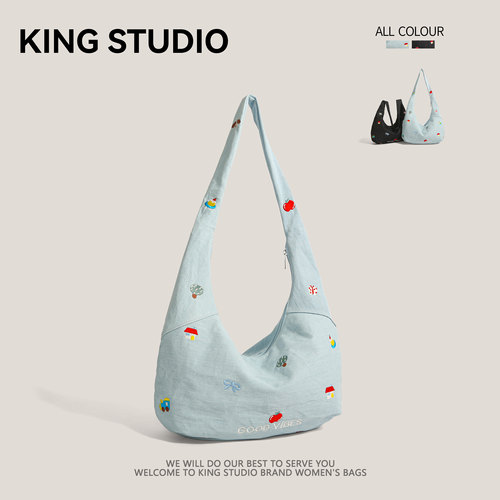 大容量牛仔包包女文艺通勤托特包