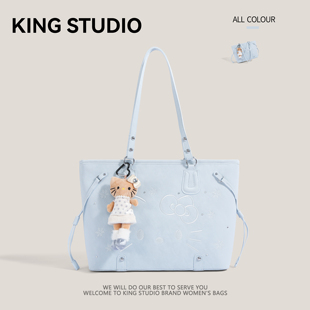 可爱HelloKitty托特包女2026新款 学院风大容量学生上课通勤单肩包