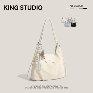 大容量高级感包包女2025新款潮学生上课上班通勤包单肩斜挎托特包