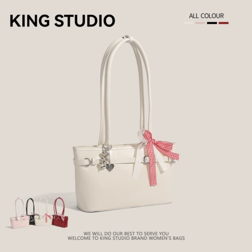 Милая сумка подмышку с бантиком, модная вместительная и большая сумка через плечо, Южная Корея