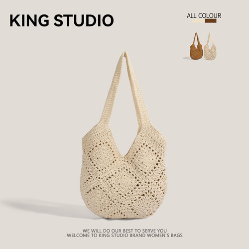 文艺手工编织包女时尚森系草编包