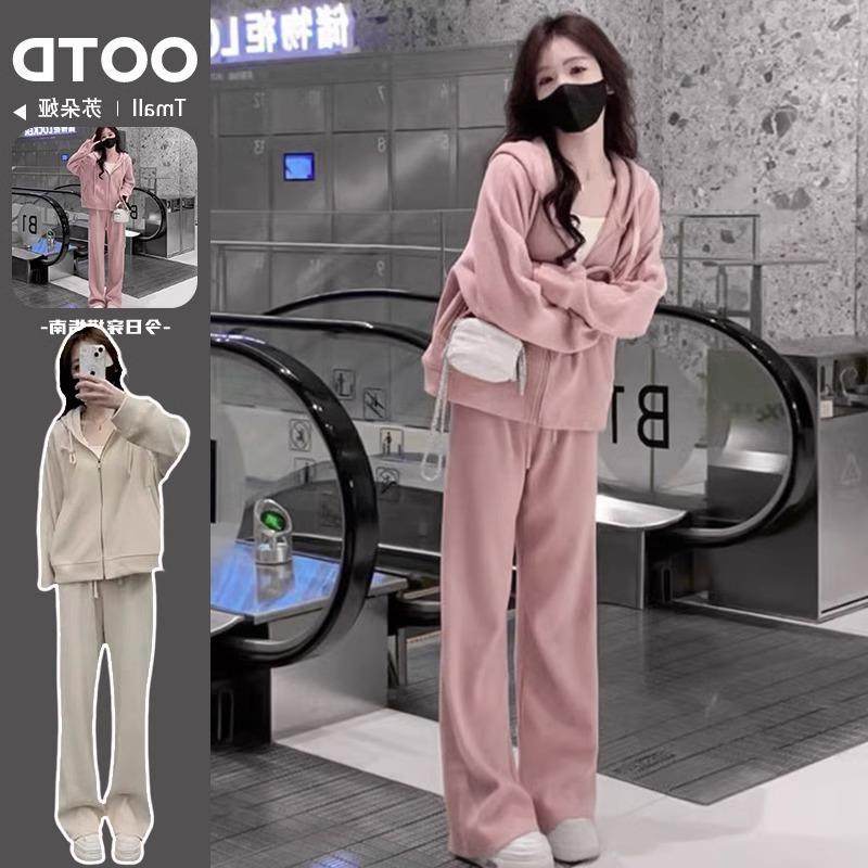 大码女装秋季洋气休闲两件套遮肉显瘦卫衣运动套装女胖mm200斤300,女装/女士精品,时尚套装,淘宝优惠券,粉丝福利购,淘宝优惠卷