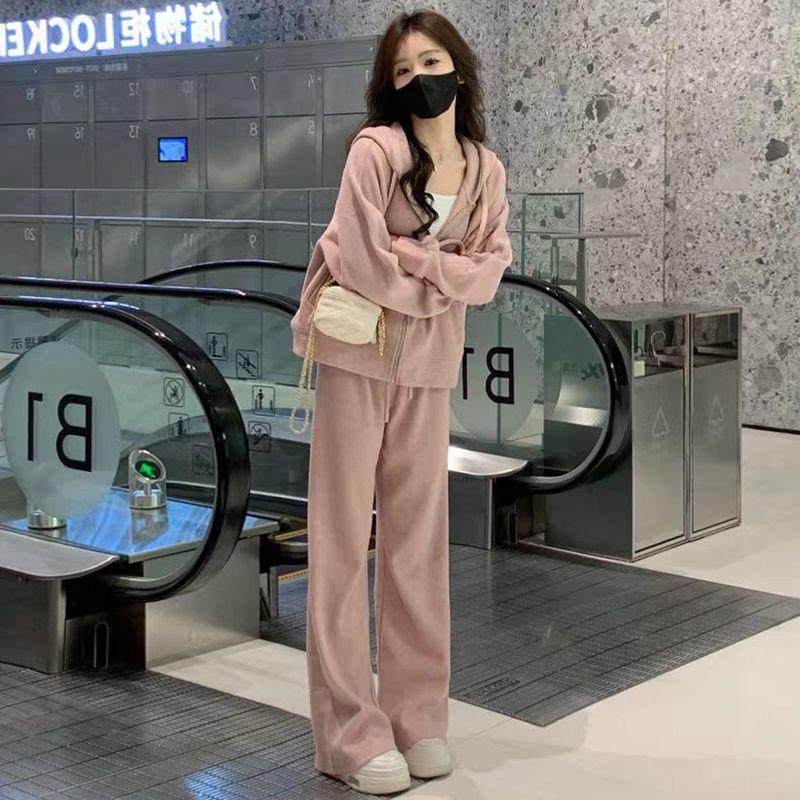 秋季女2024新爆款休闲运动套装高级感卫衣大码胖MM初秋搭配一整套,女装/女士精品,时尚套装,淘宝优惠券,粉丝福利购,淘宝优惠卷