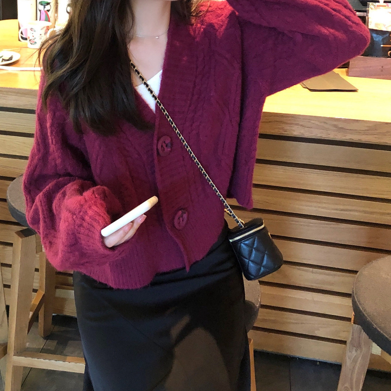 短款毛衣外套女2024秋冬新款韩版网红宽松慵懒风上衣麻花针织开衫