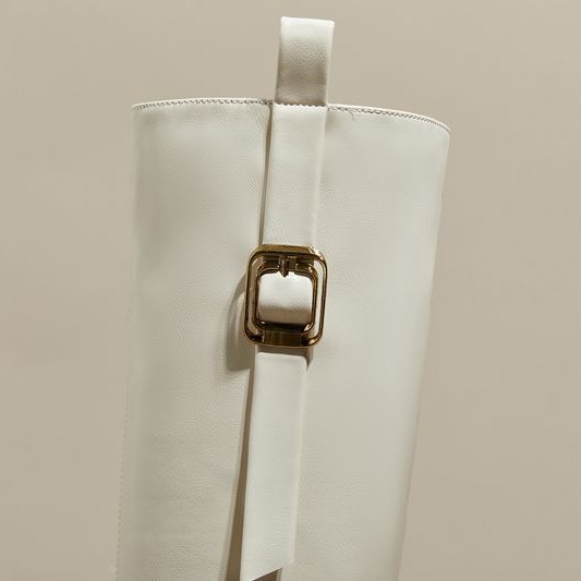 日式良品瘦瘦靴高跟骑士靴粗跟长筒增高靴子女10厘米新款不过膝长