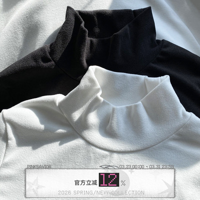 pinksavior德绒亲肤柔软小高领