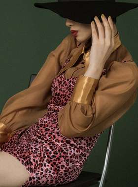 法式宫廷复古翻领雪纺衬衫2020春款黄色港风透视灯笼袖小众上衣薄