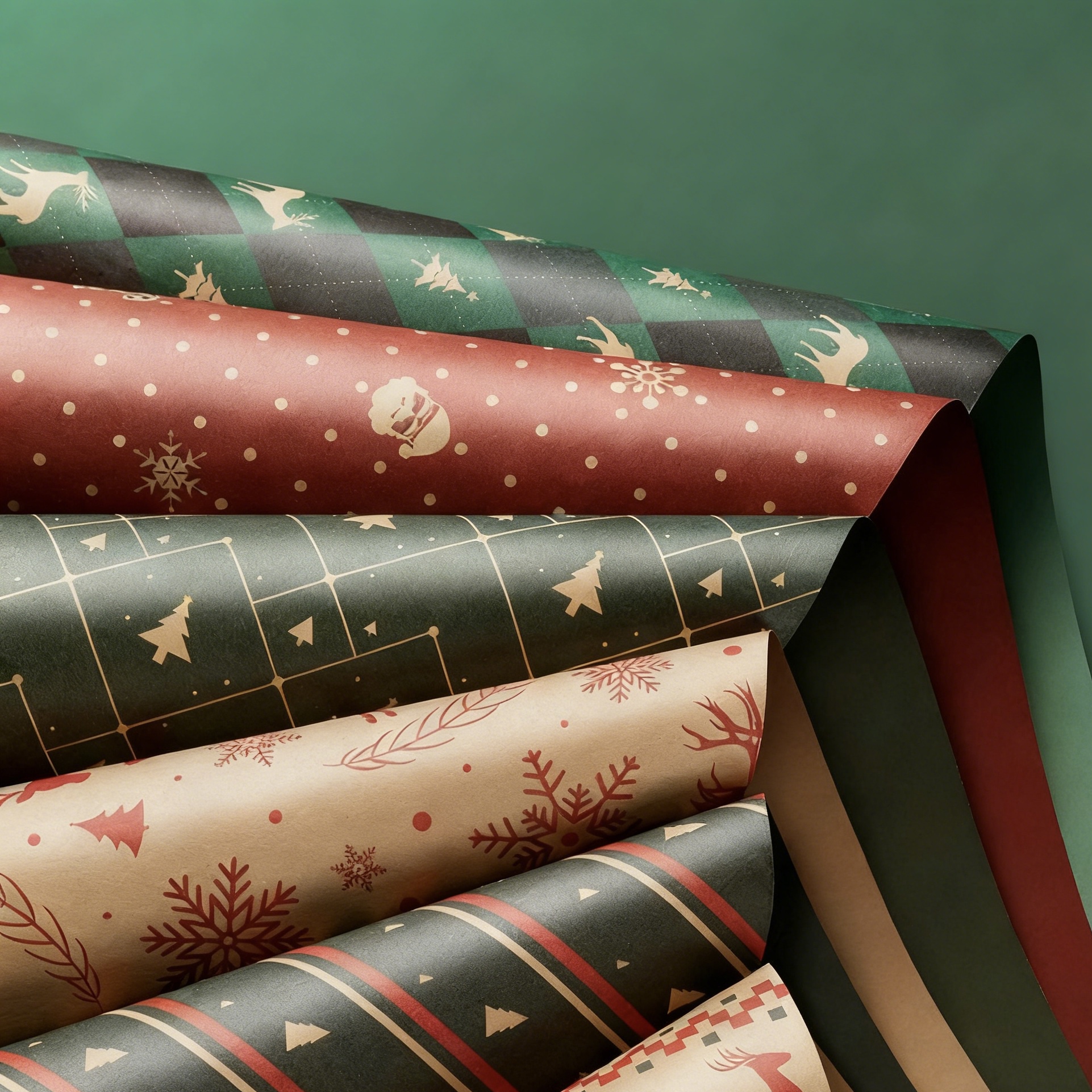 圣诞节礼物包装纸平安夜苹果花束