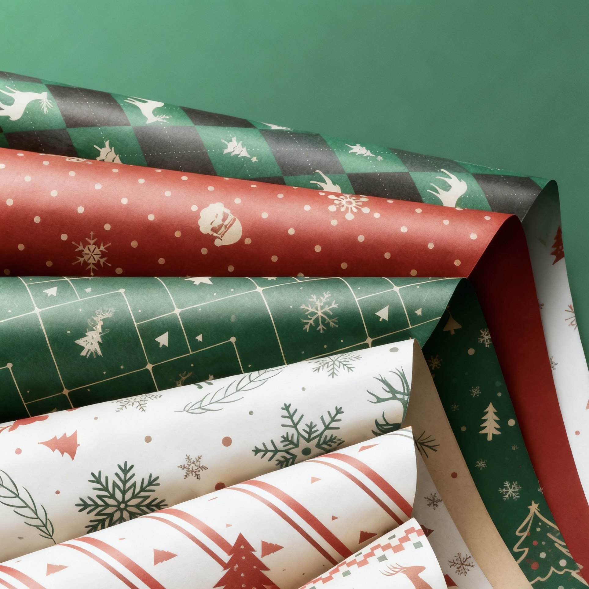 圣诞节礼物包装纸平安夜苹果花束